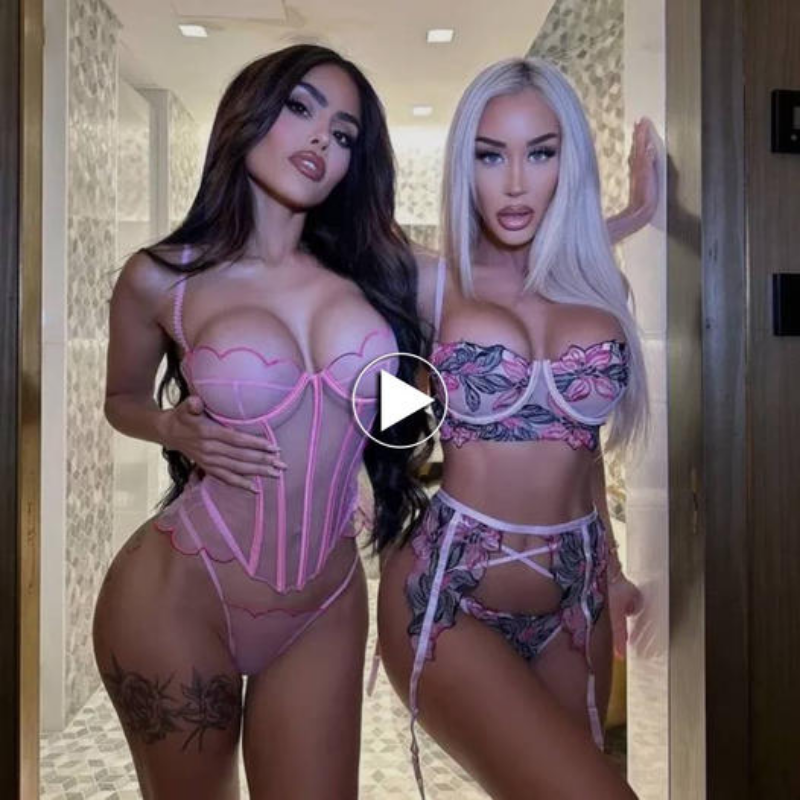 Models flaunt intimate inkings by slipping into matching sheer lingerie