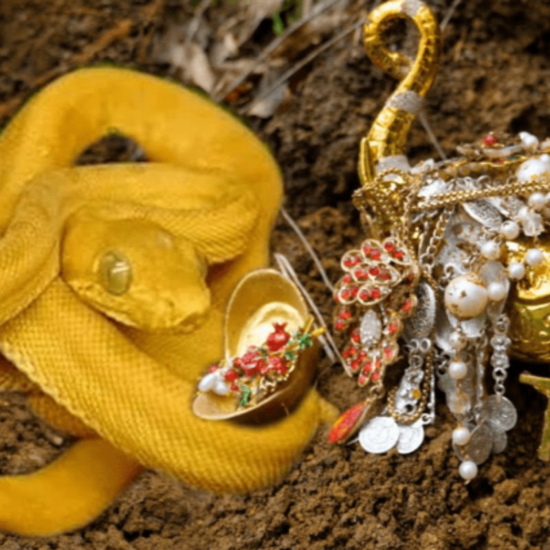 Un encuentro con una serpiente milenaria y un tesoro de joyas de oro